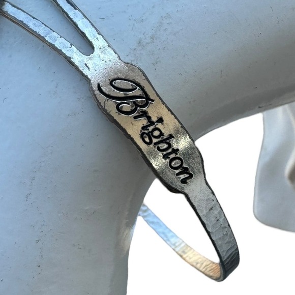 Brighton ‘Just Breathe’ Two Tone Charm Bangle Bracelet - Picture 3 of 5